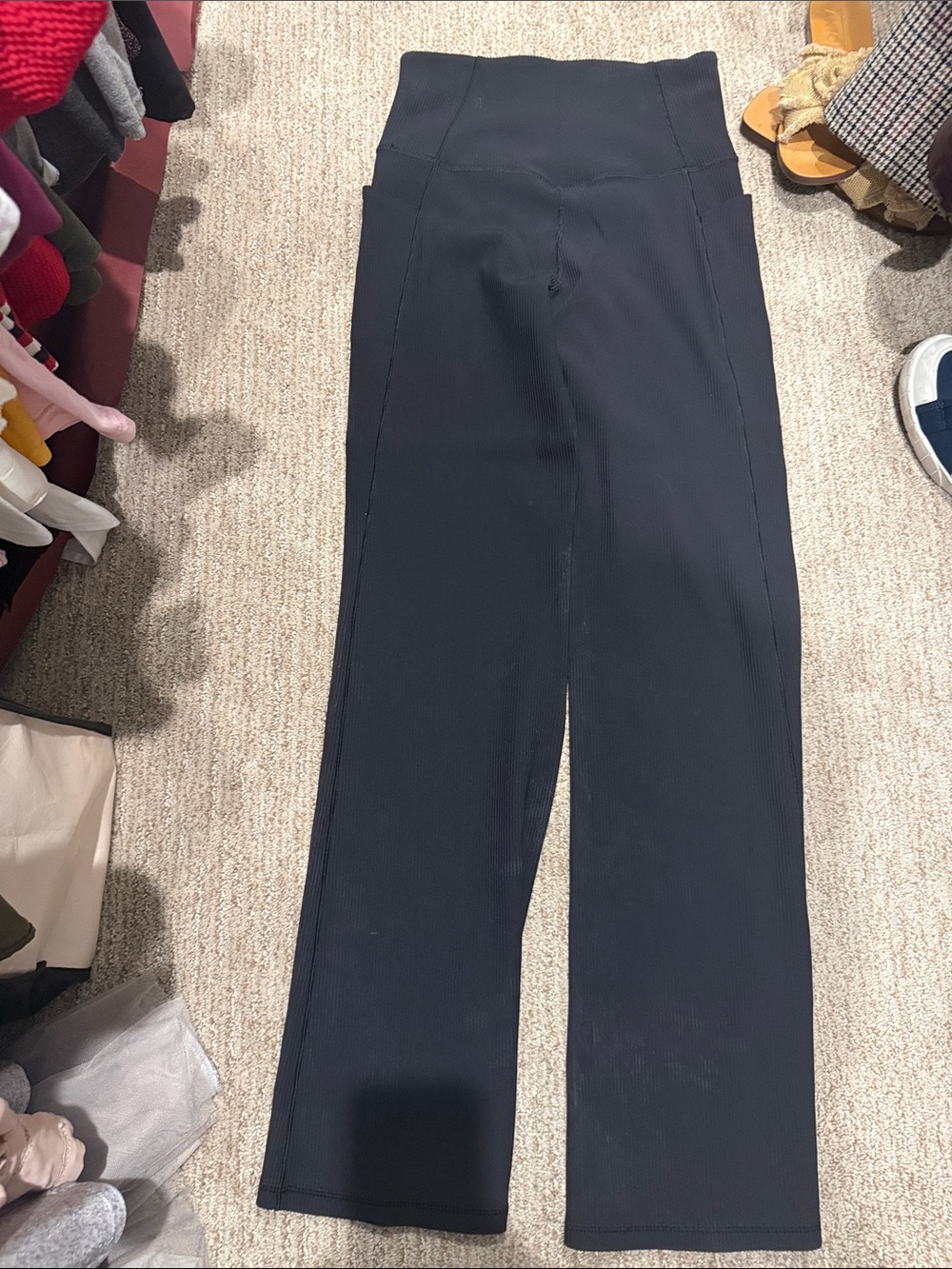Athleta Black Wide-Leg High-Waist Pants